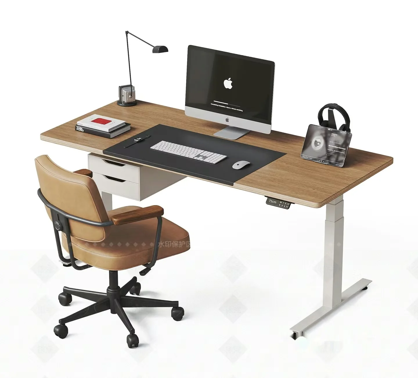 A Modern Home Office Setup 3D Model – 4467 – VRAY Render