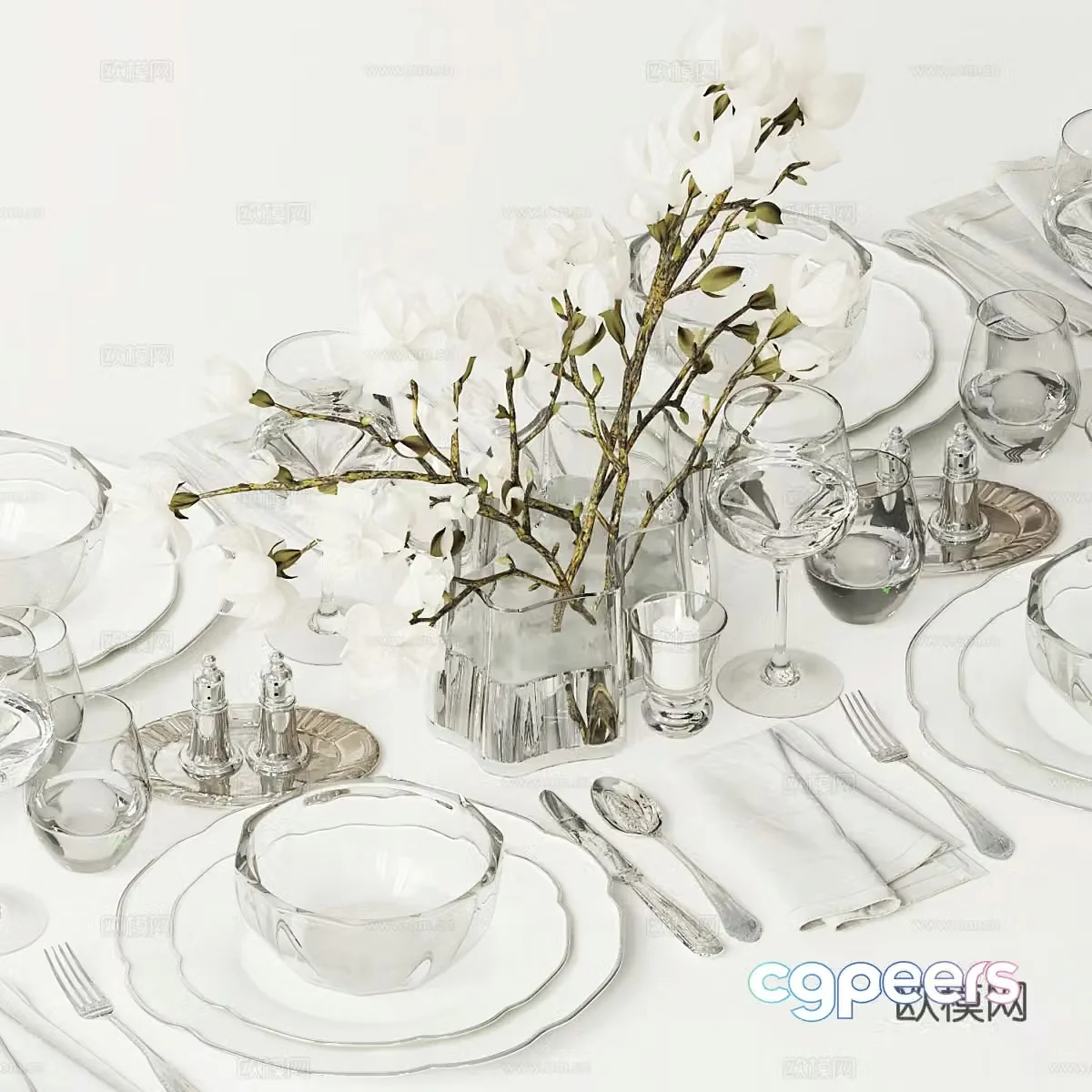 Tea set 3d model
