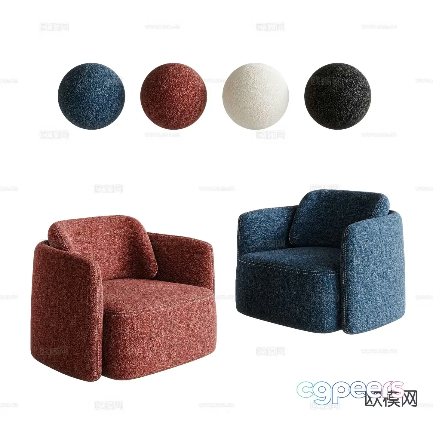 Single sofa 3d model