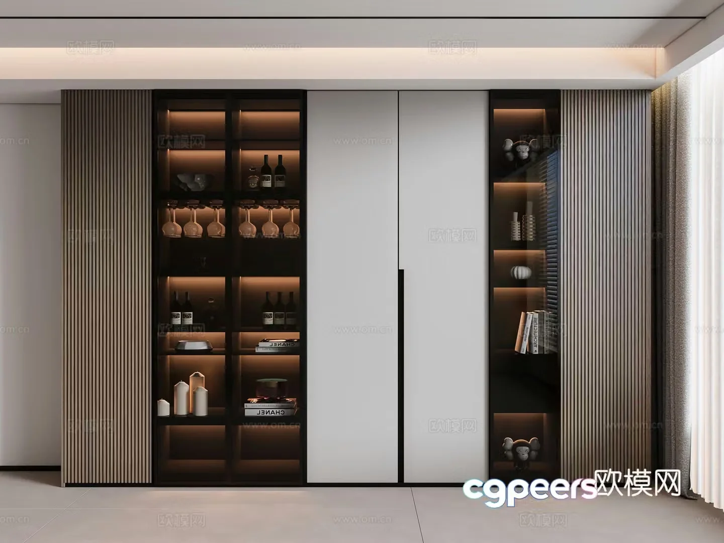 Modern Italian wine cabinet 3D model