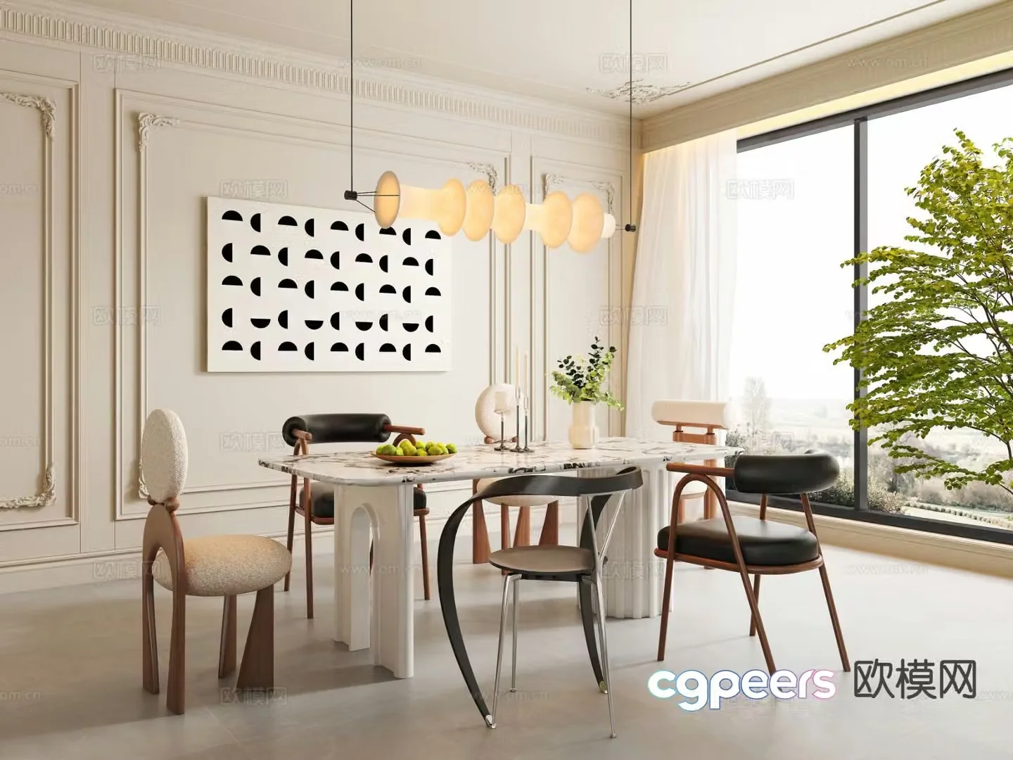 French restaurant 3d model