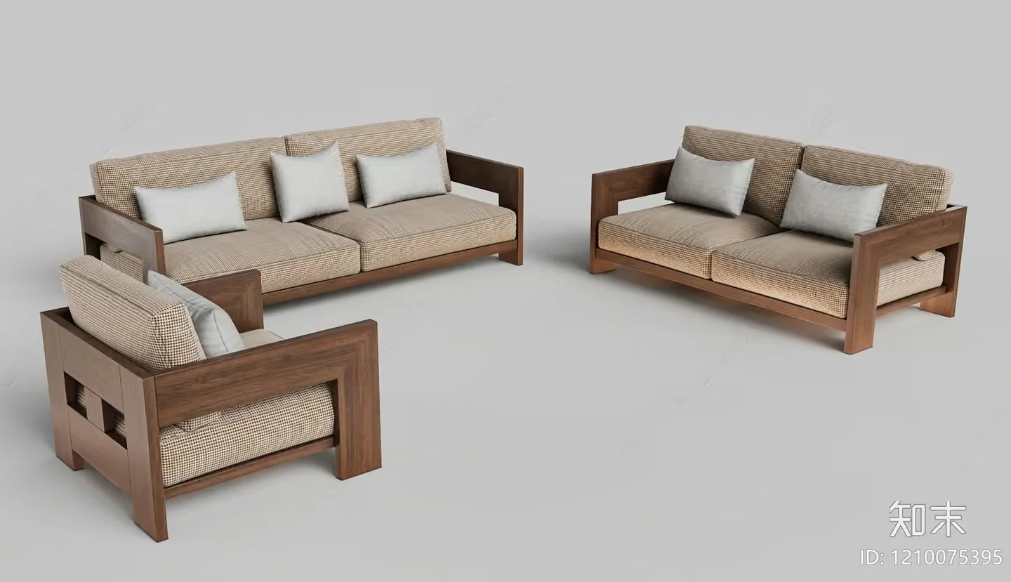 Modern Living Room 3D Model – 1101 – VRAY Render