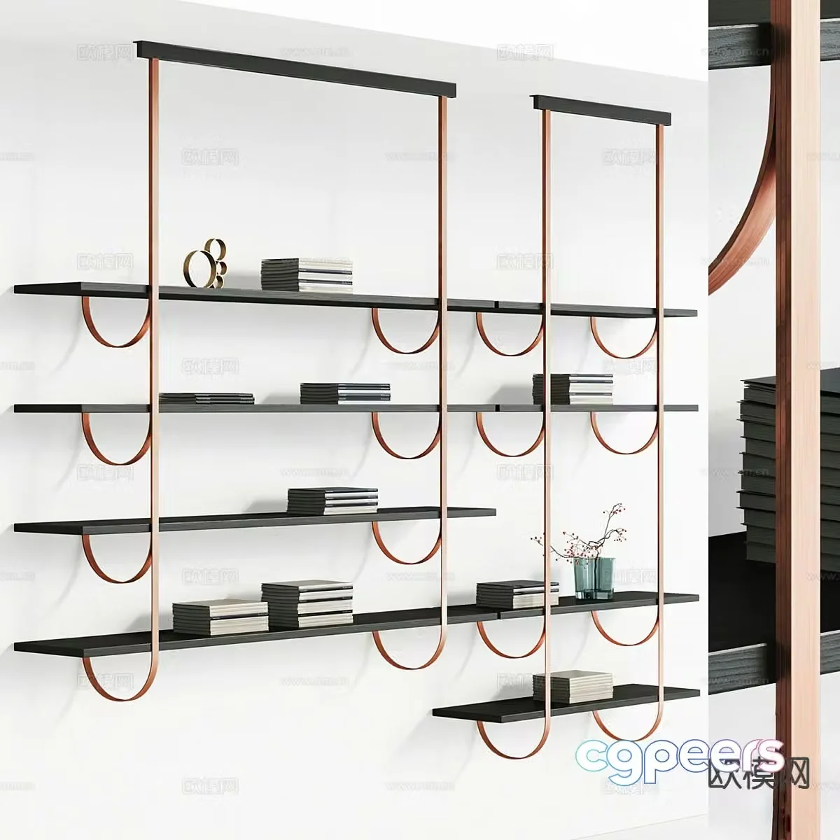 Modern wall cabinet wall cabinet shelf 3d model