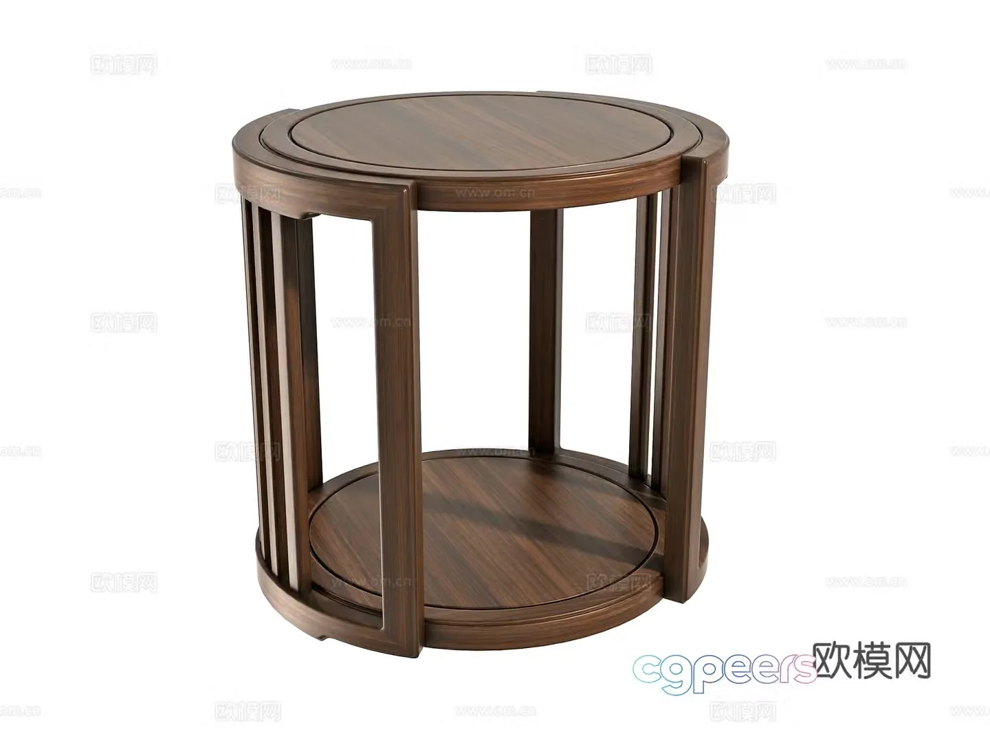 New Chinese style side angle 3D model
