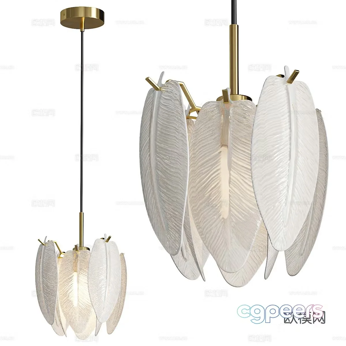 Art chandeliers feather chandeliers bedside chandeliers restaurant chandeliers bar chandeliers decorative chandeliers 3D model