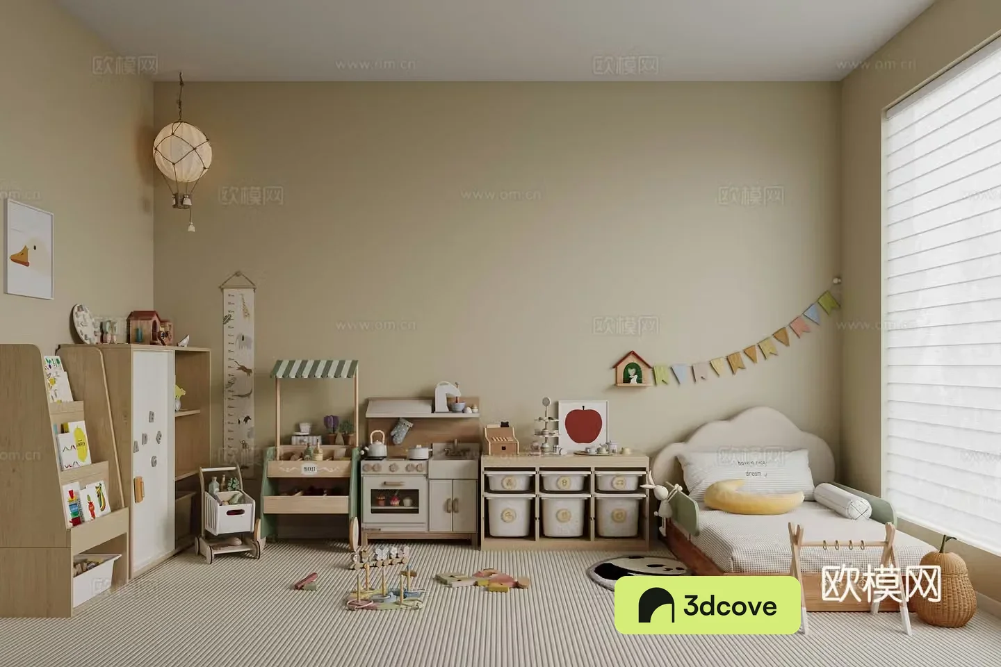 Children’s room Children’s bed Children’s toys Children’s bookshelf Storage locker
