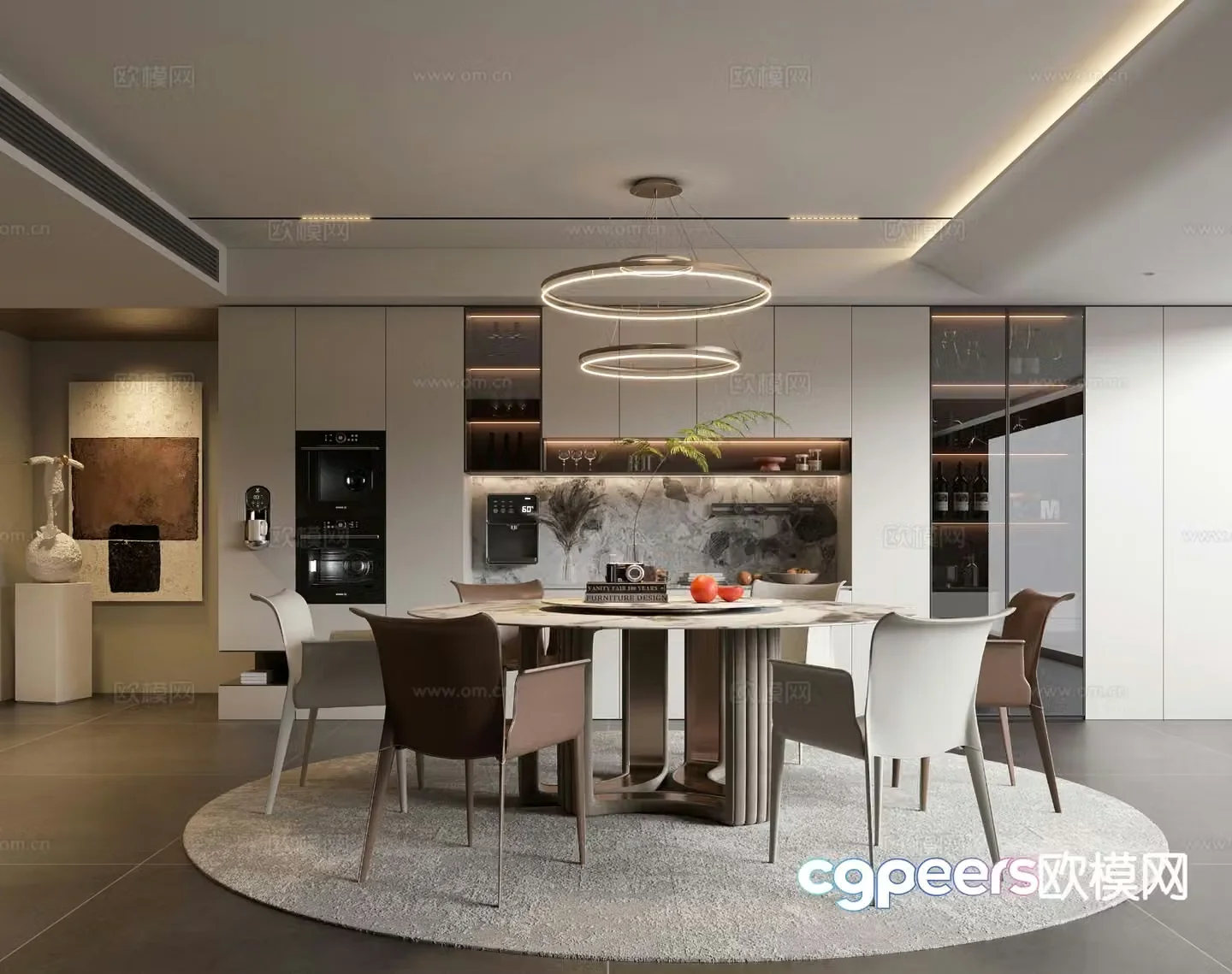 Modern restaurant 3d model