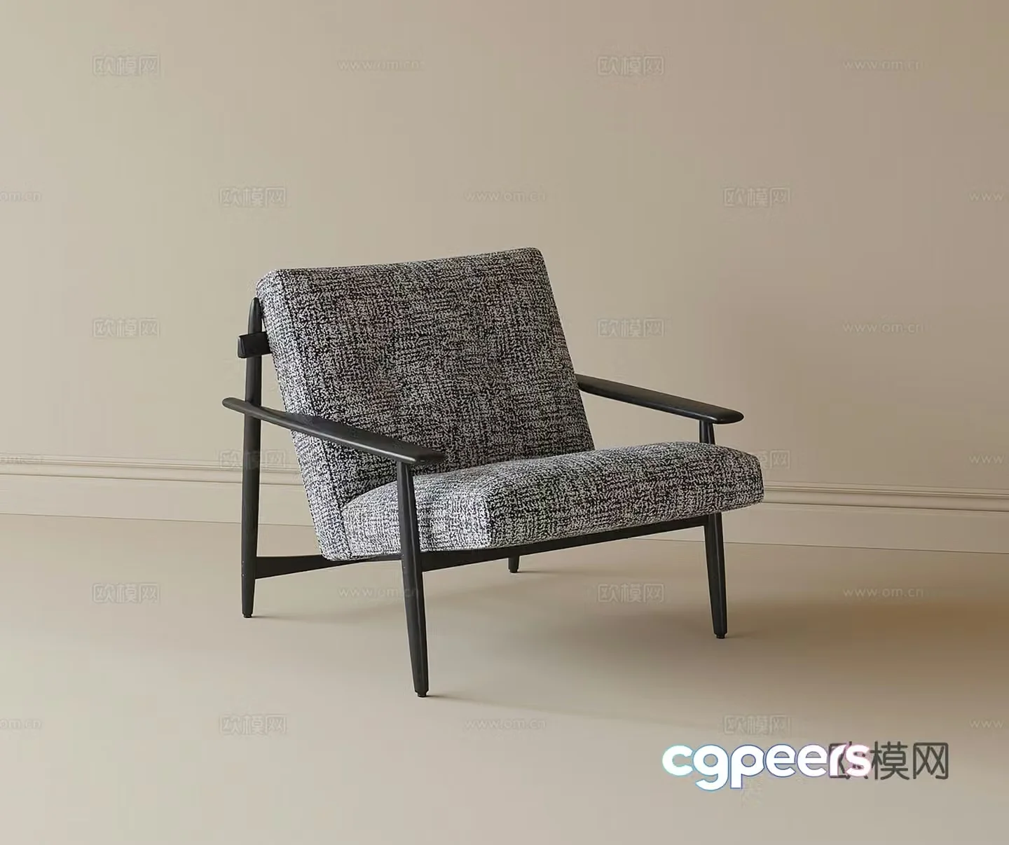 Modern leisure chair single chair 3d model