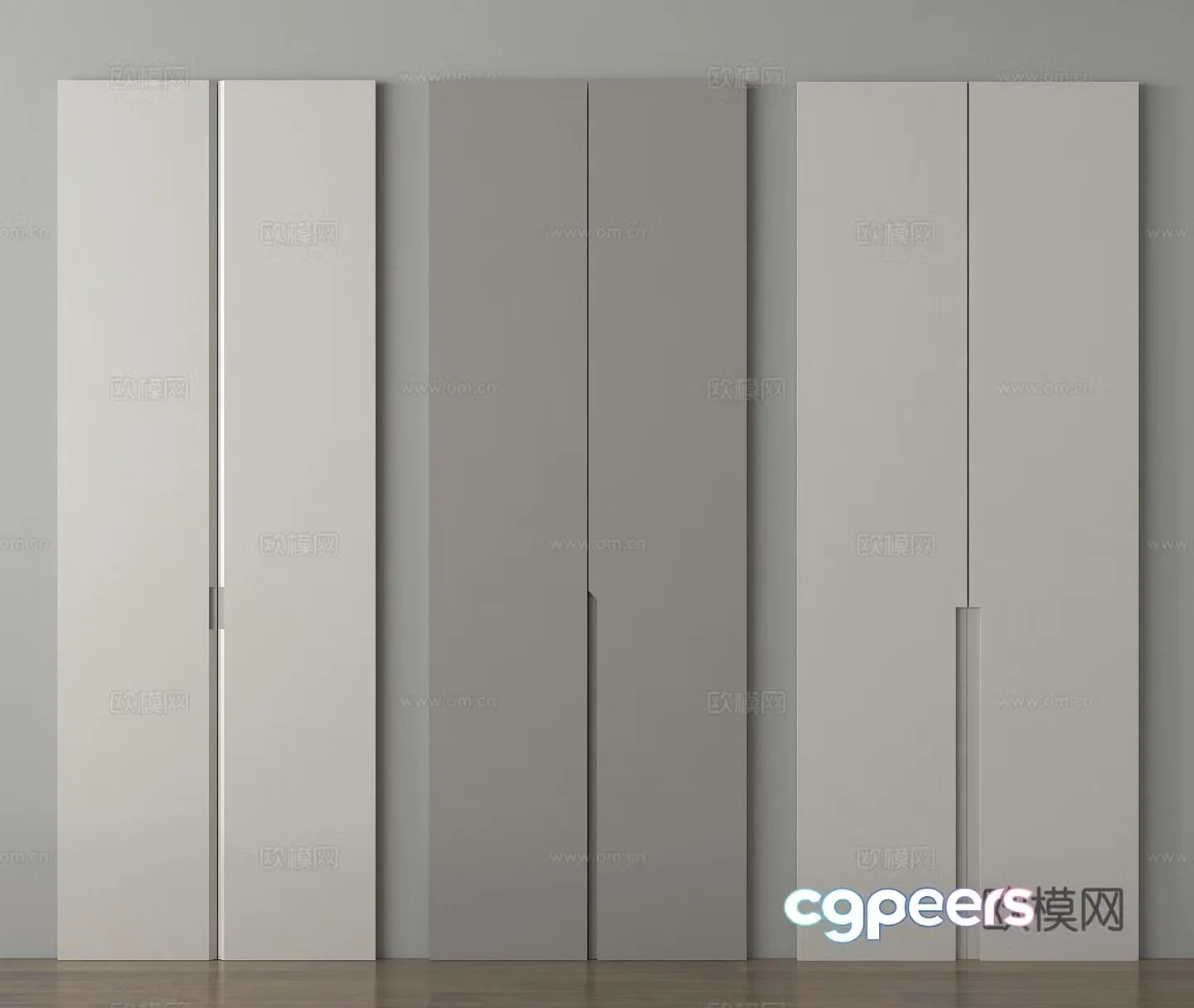 Cabinet door door panel Wardrobe door panel Handle cabinet door 3D model