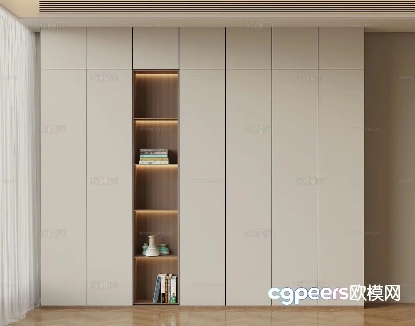 Minimalist wardrobe 3d model