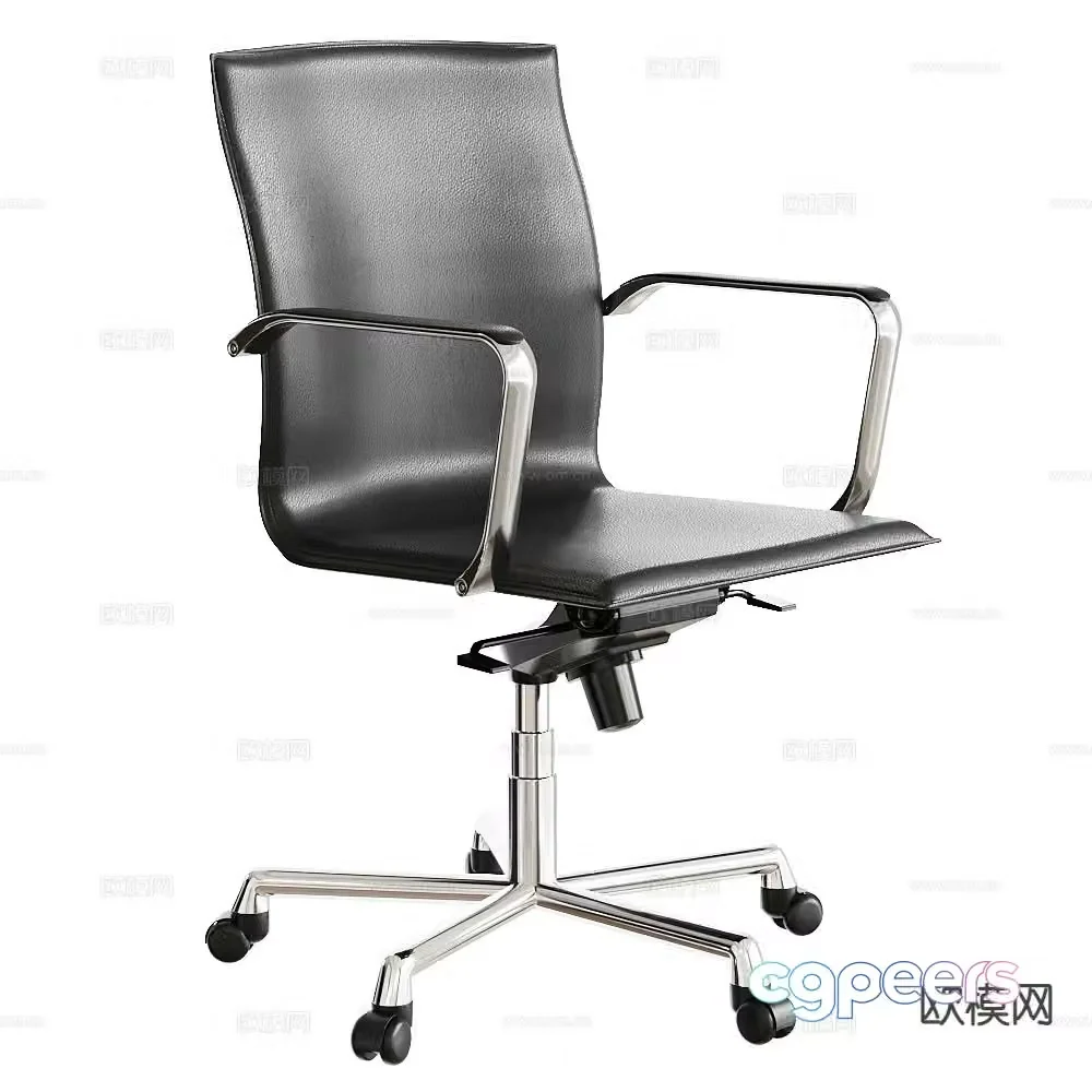 Polflex leather office chair shift chair staff chair swivel chair 3d model