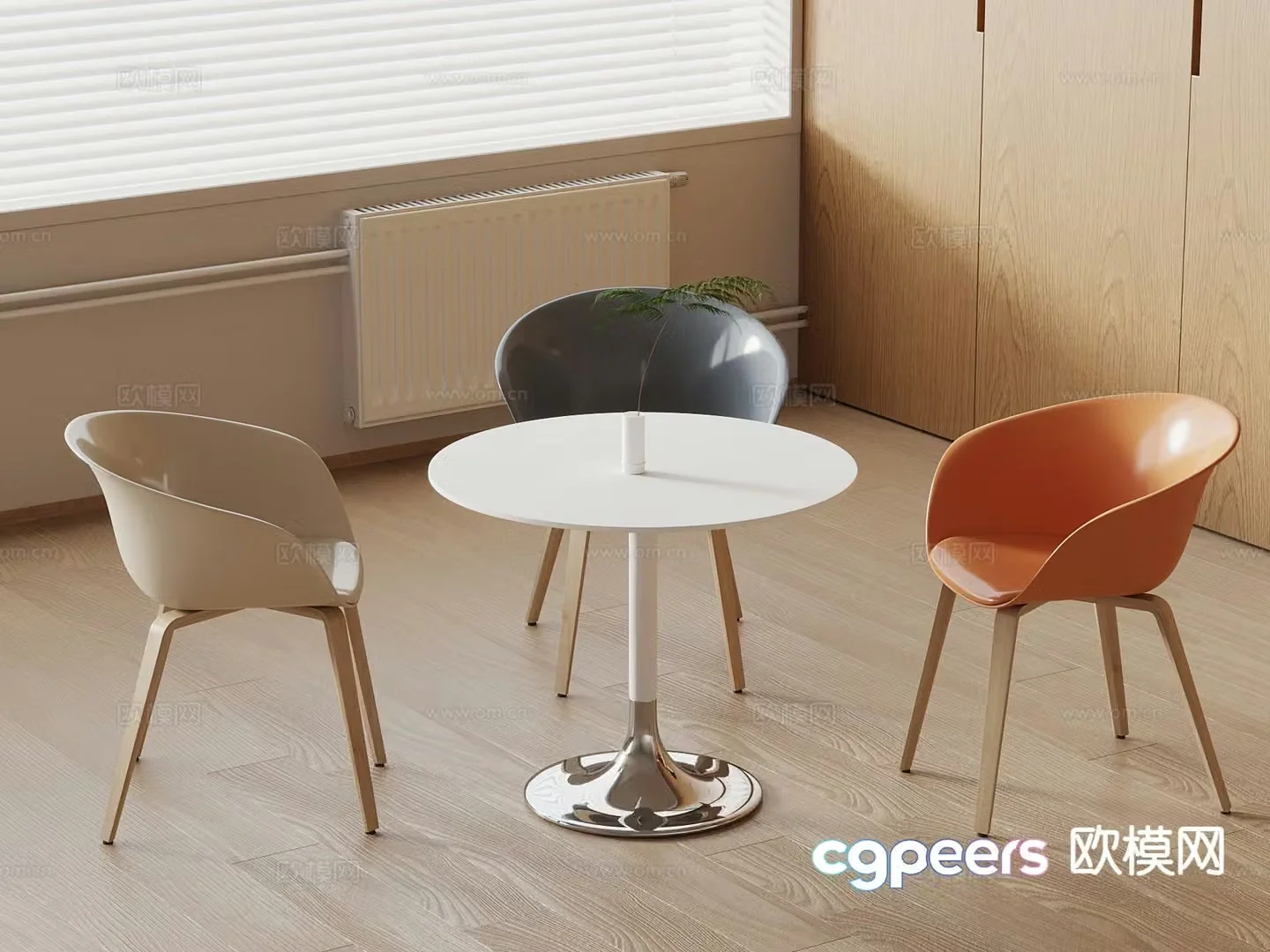 Modern leisure tables and chairs Negotiation tables and chairs 3d model
