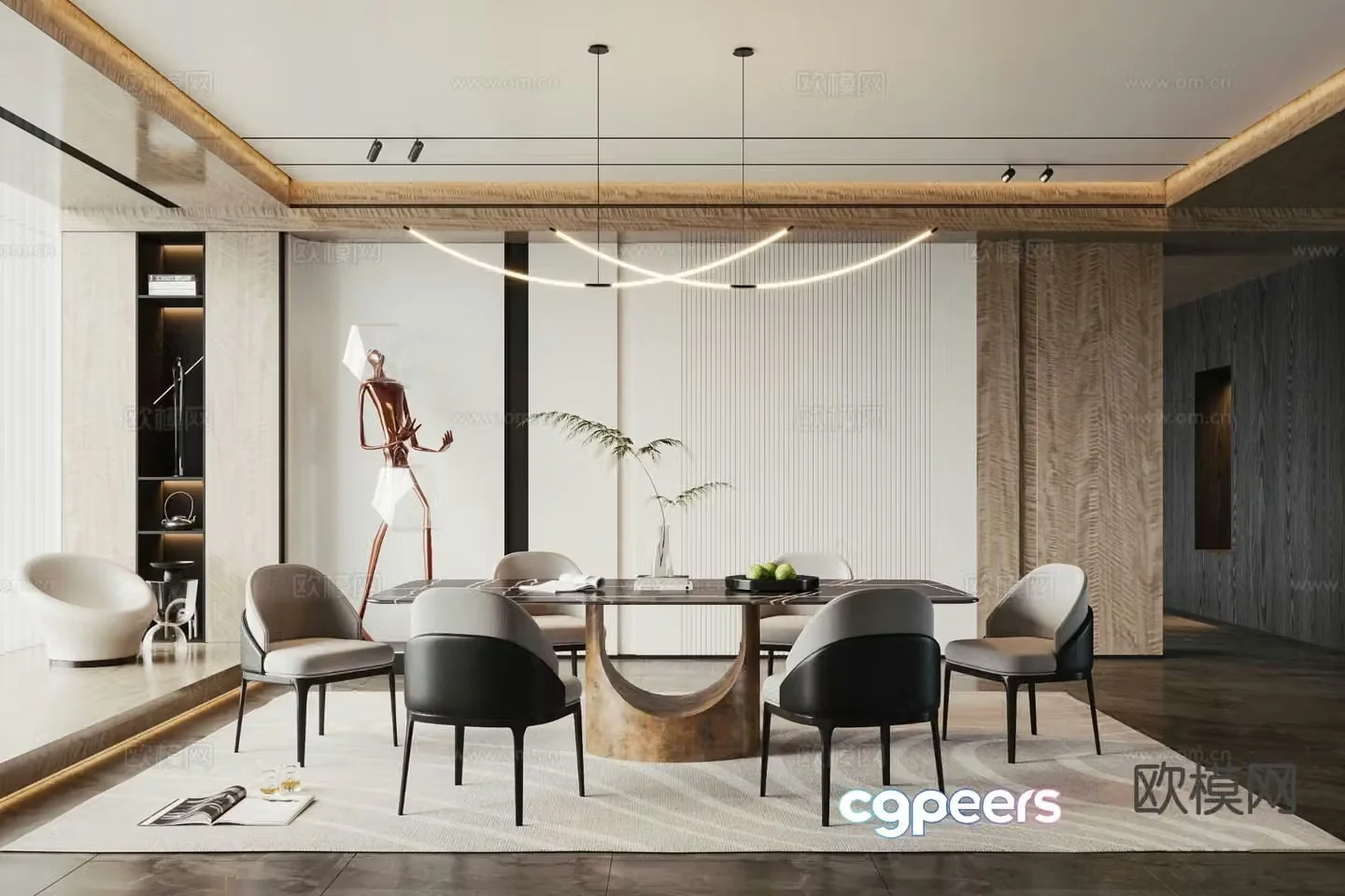 Modern restaurant 3d model