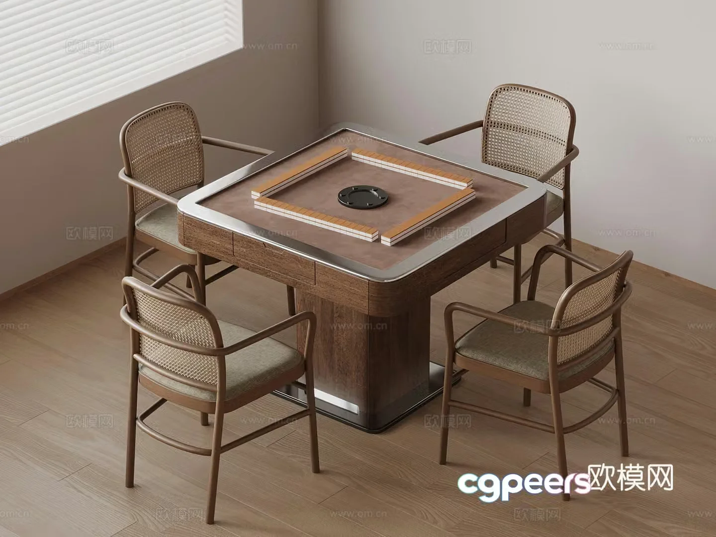 Mahjong table New Chinese style mahjong table Chess and card table 3D model