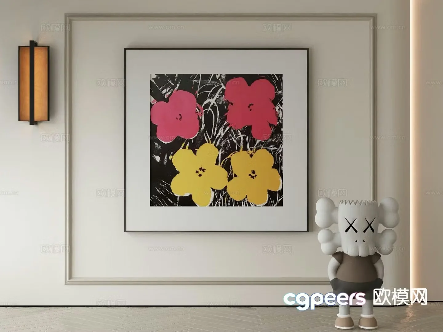 Modern decorative painting children’s hanging painting 3d model