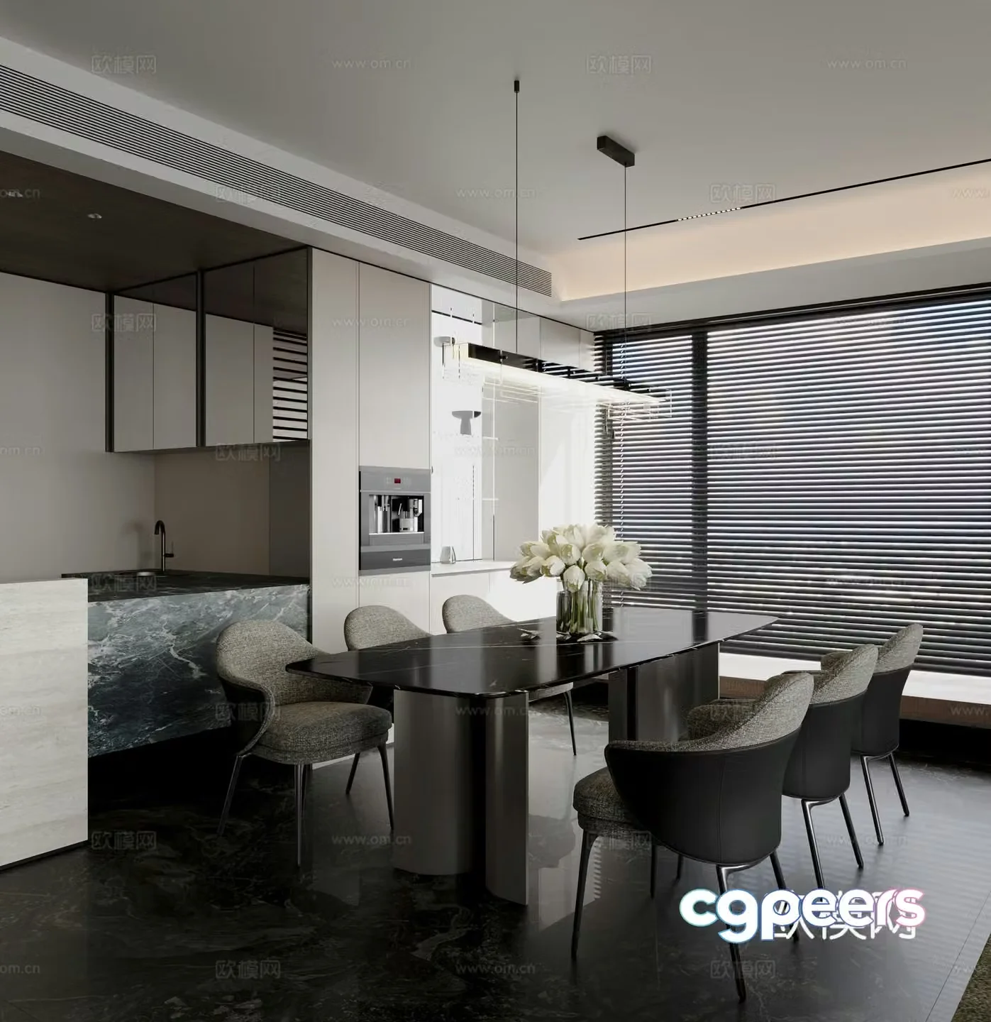Modern Italian restaurant 3d model