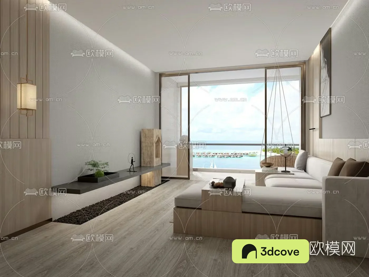 Modern resort hotel room suite