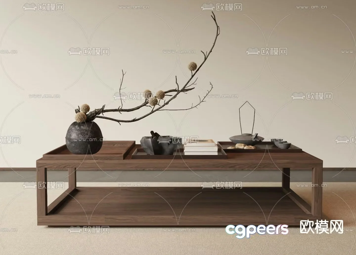 New Chinese coffee table 3d model