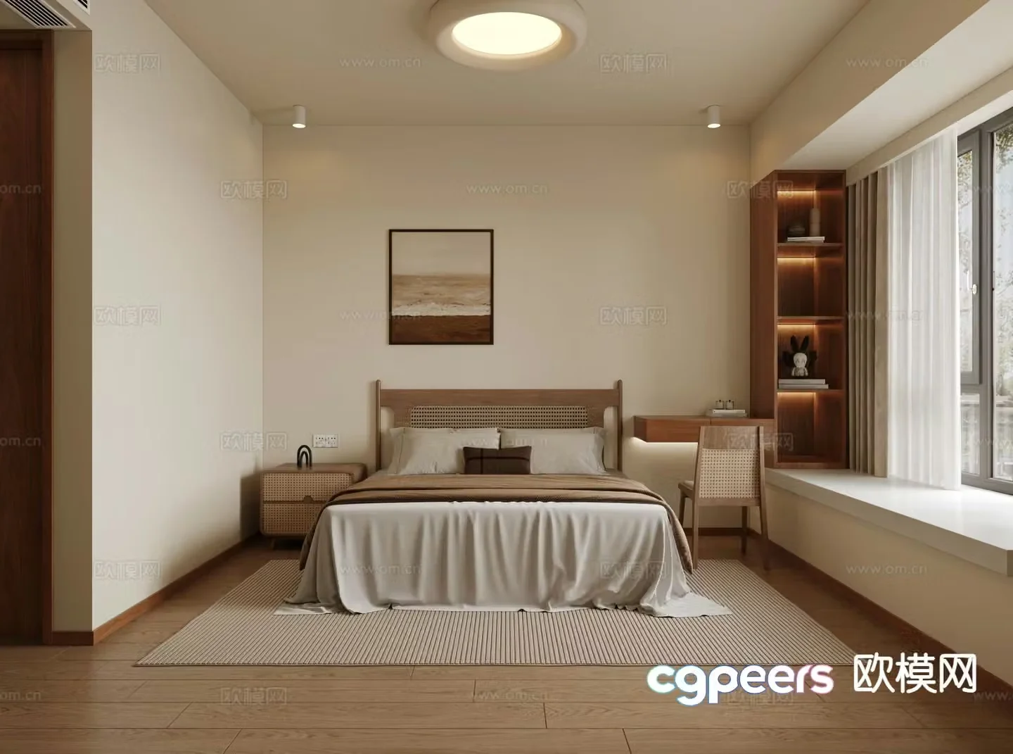 Medieval style bedroom master bedroom 3d model