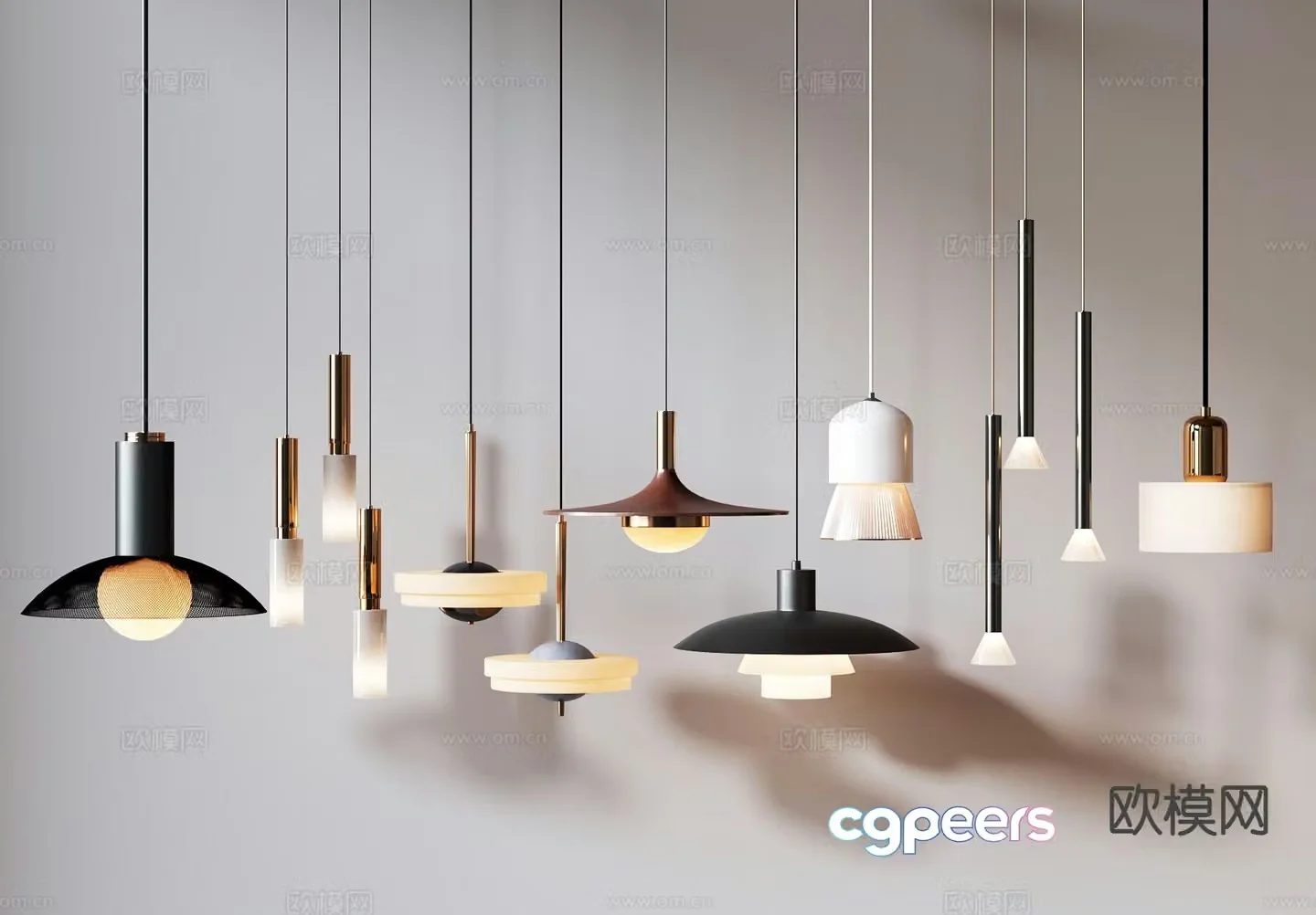 Modern bedside small chandelier 3d model