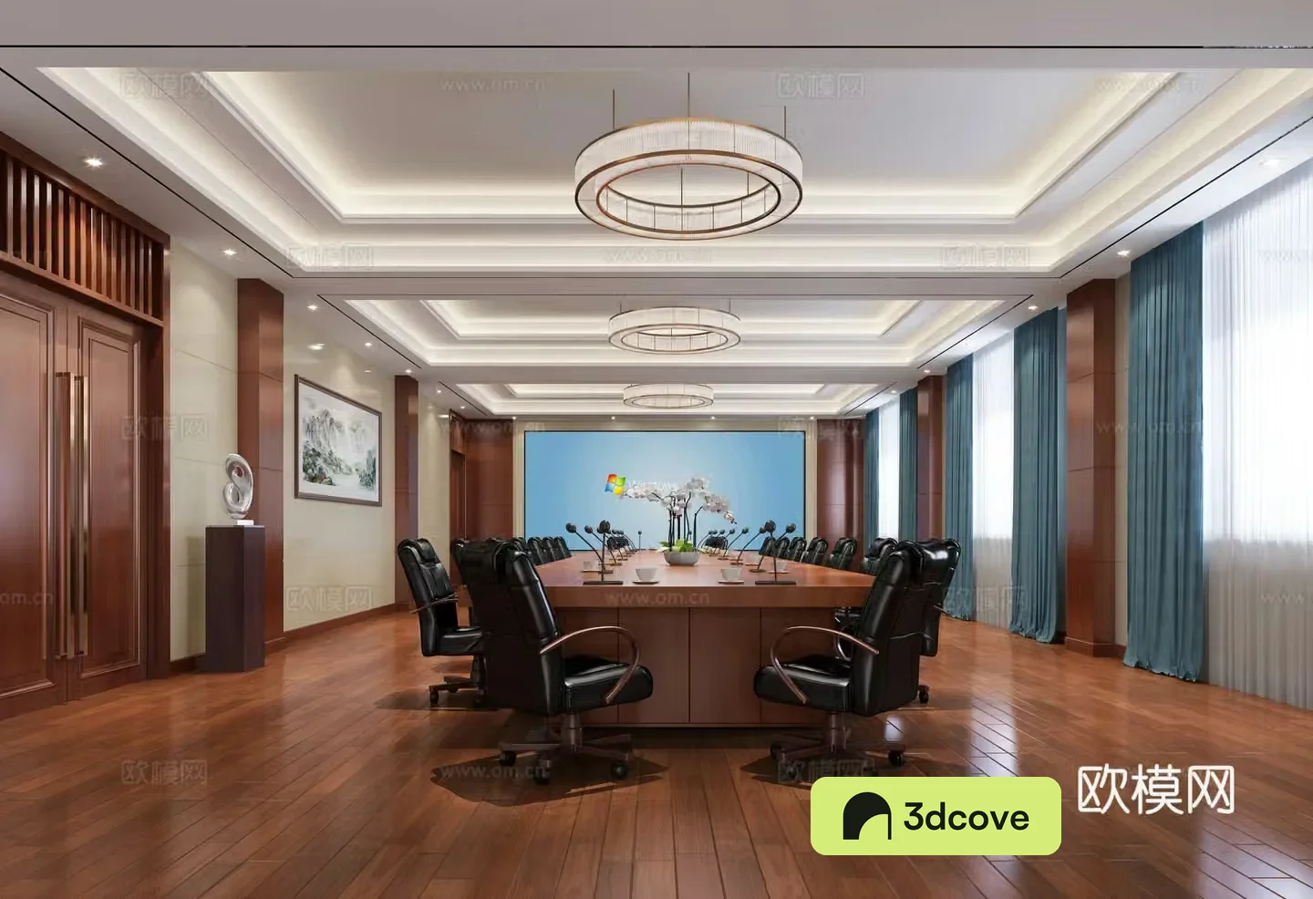 Modern unit conference room
