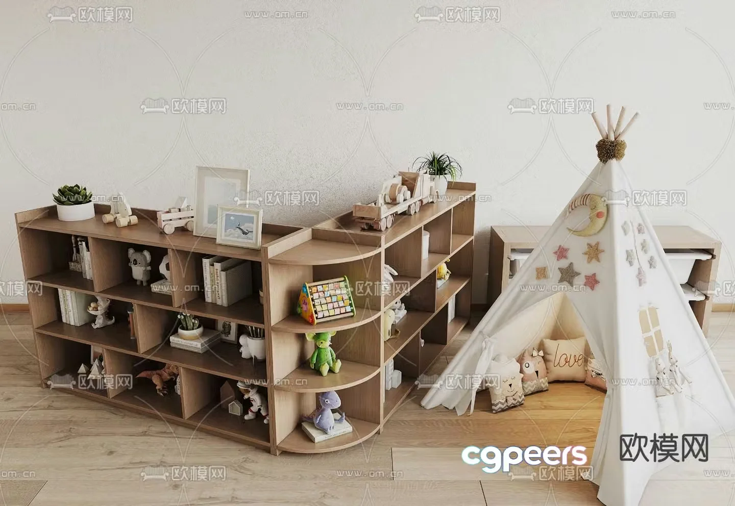 Children’s cabinet toy cabinet locker 3d model