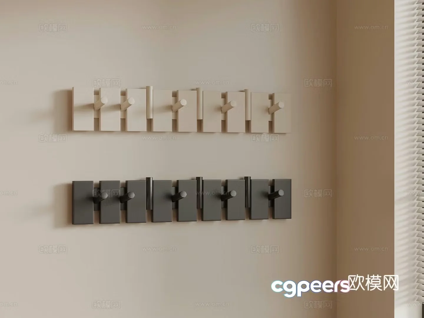 Modern hook 3d model