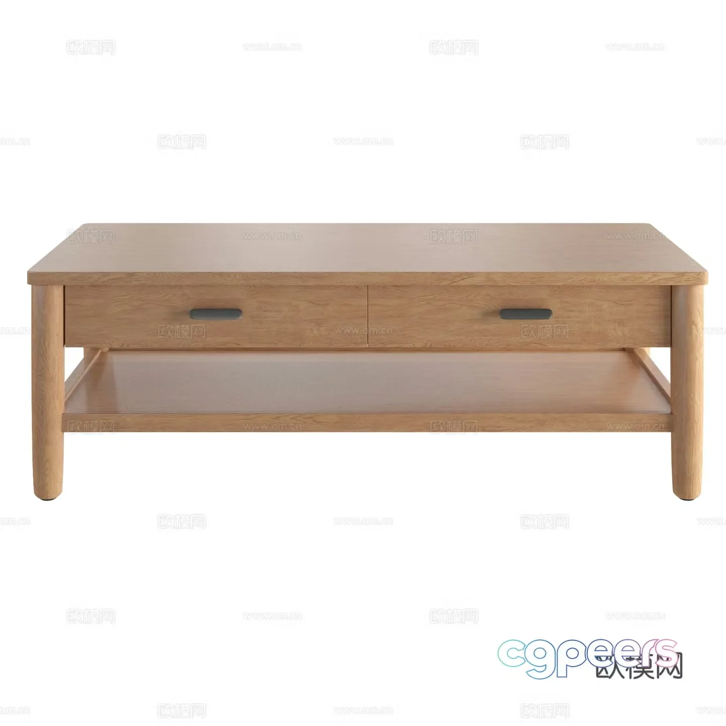 Hargrove Nordic coffee table solid wood coffee table 3d model