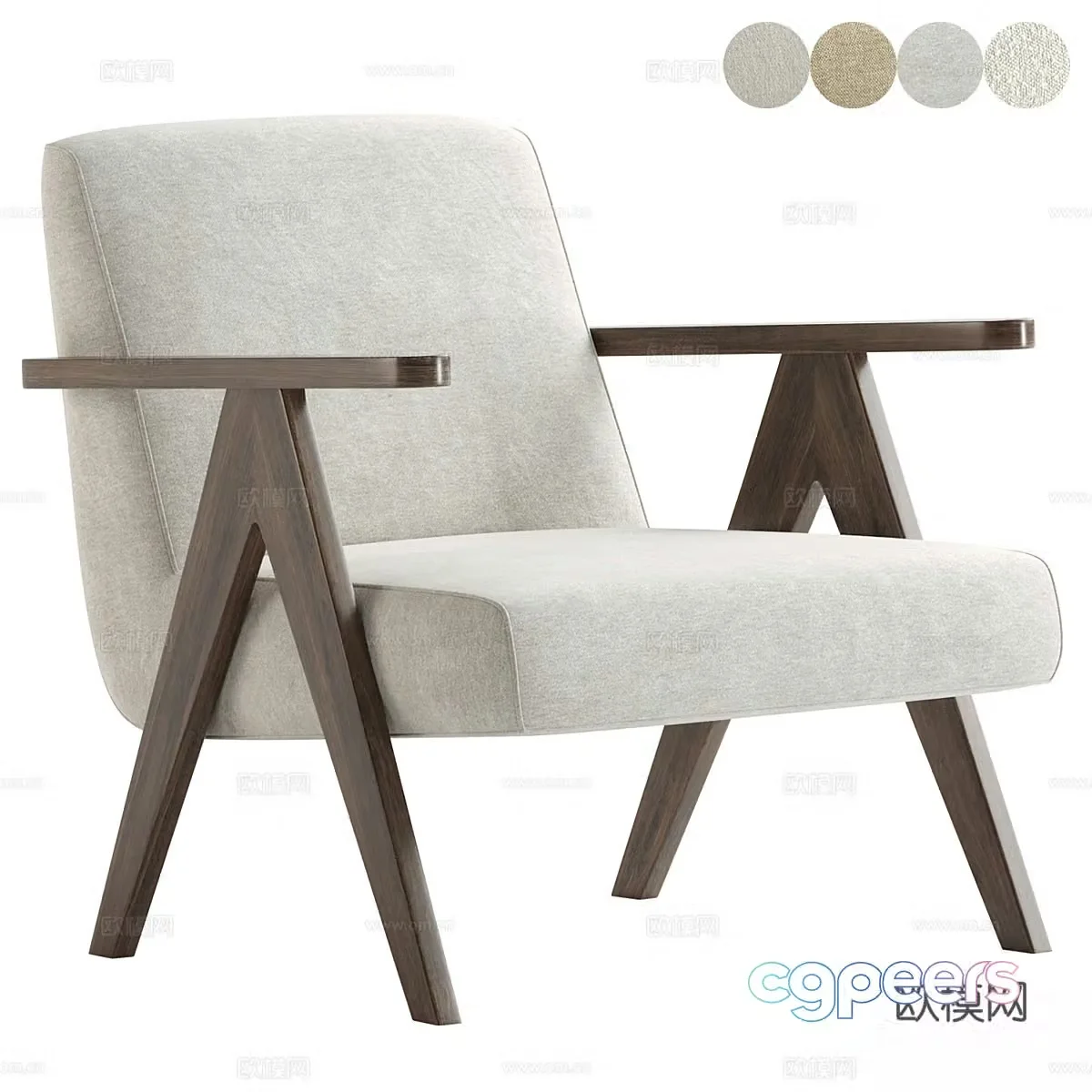 New Chinese casual chair 3D model