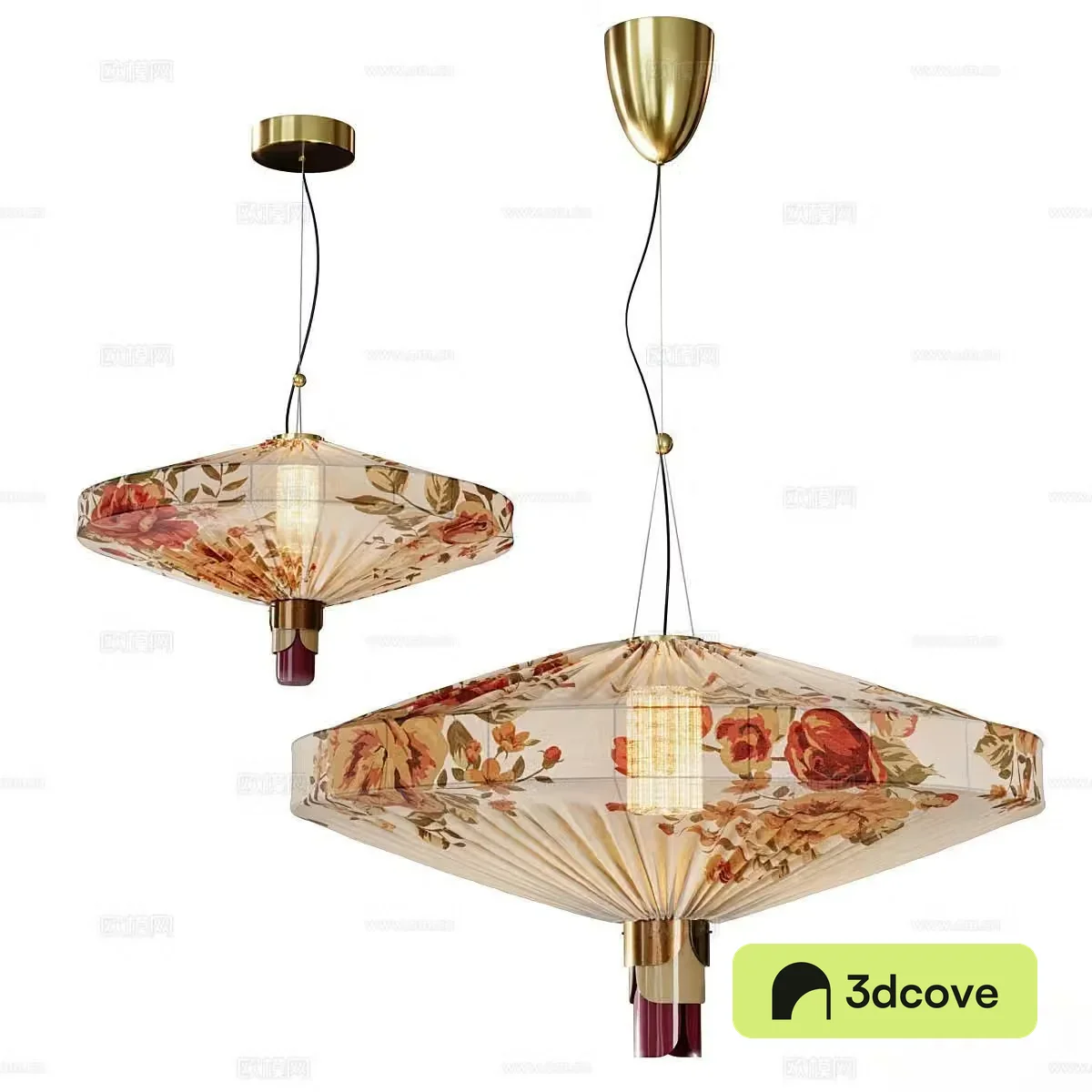 New Chinese chandeliers Retro chandeliers Fabric chandeliers Lantern chandeliers