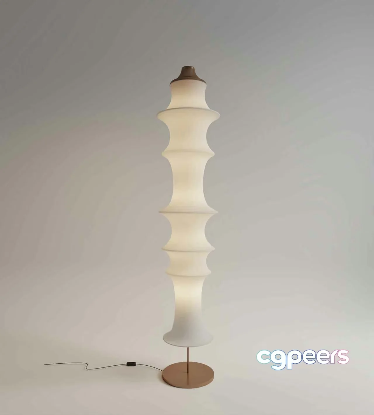 Modern Gold Lamp 3D Model – 1235 – VRAY Render