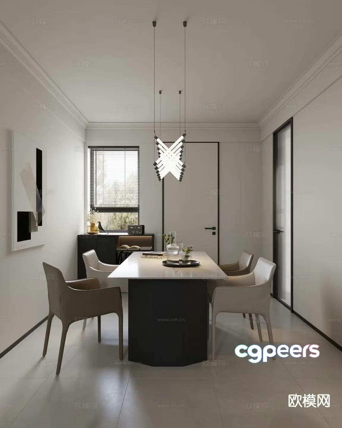 Modern restaurant 3d model