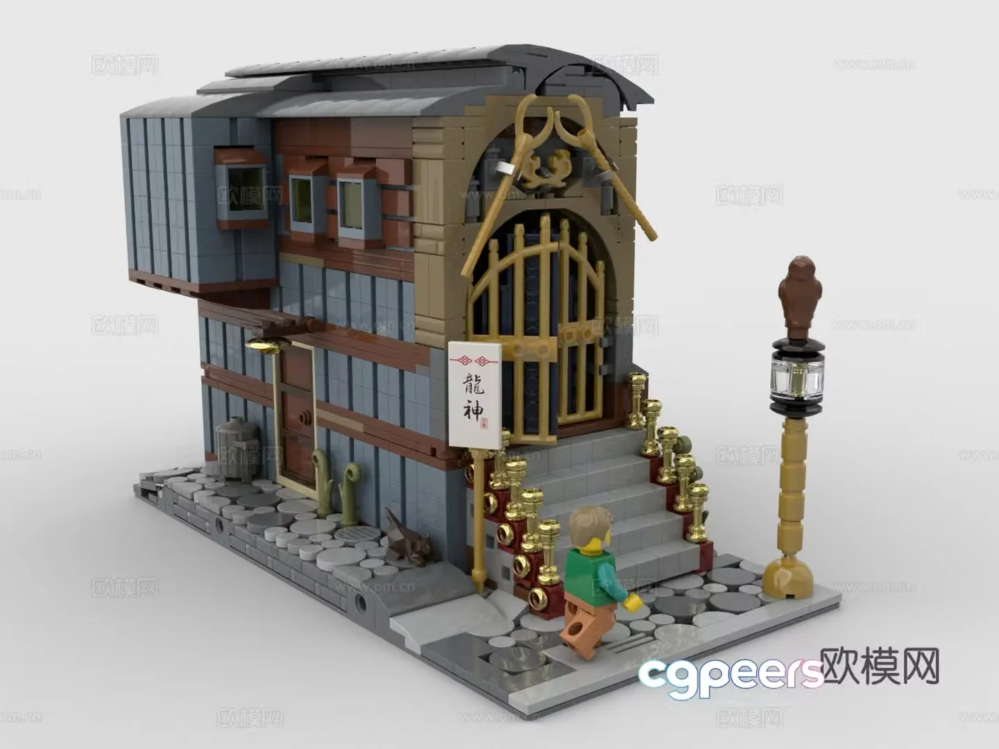 LEGO LEGO Toys Building Blocks Japanese Building Shop Store Samurai 3d Model