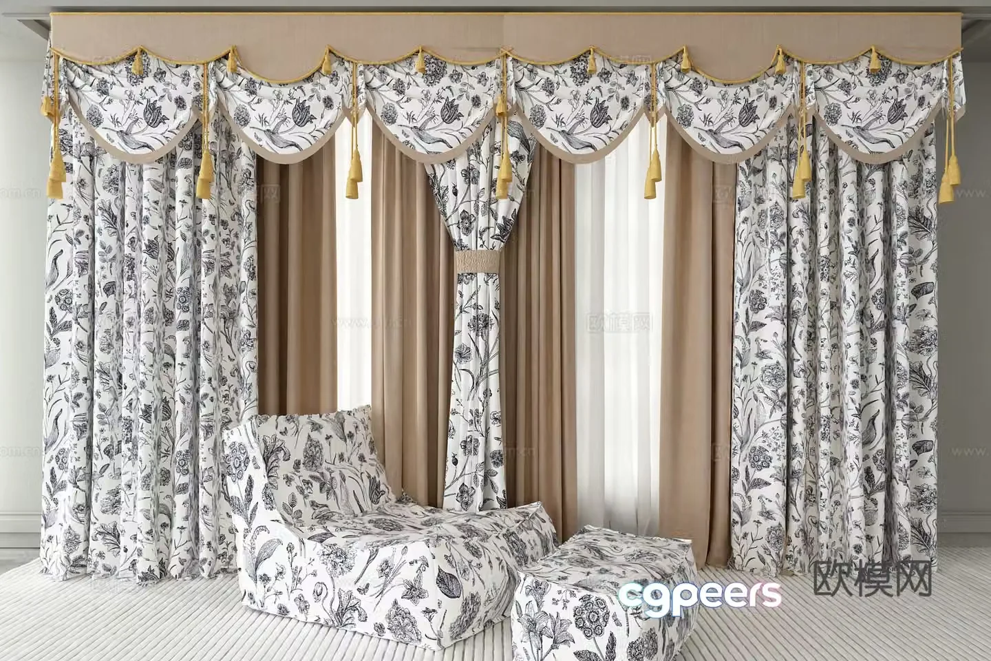 Curtain 3d model