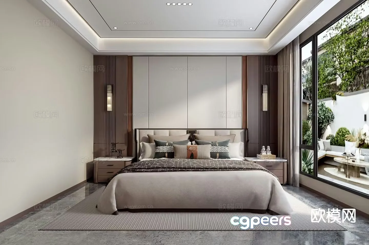 New Chinese style bedroom master bedroom 3d model