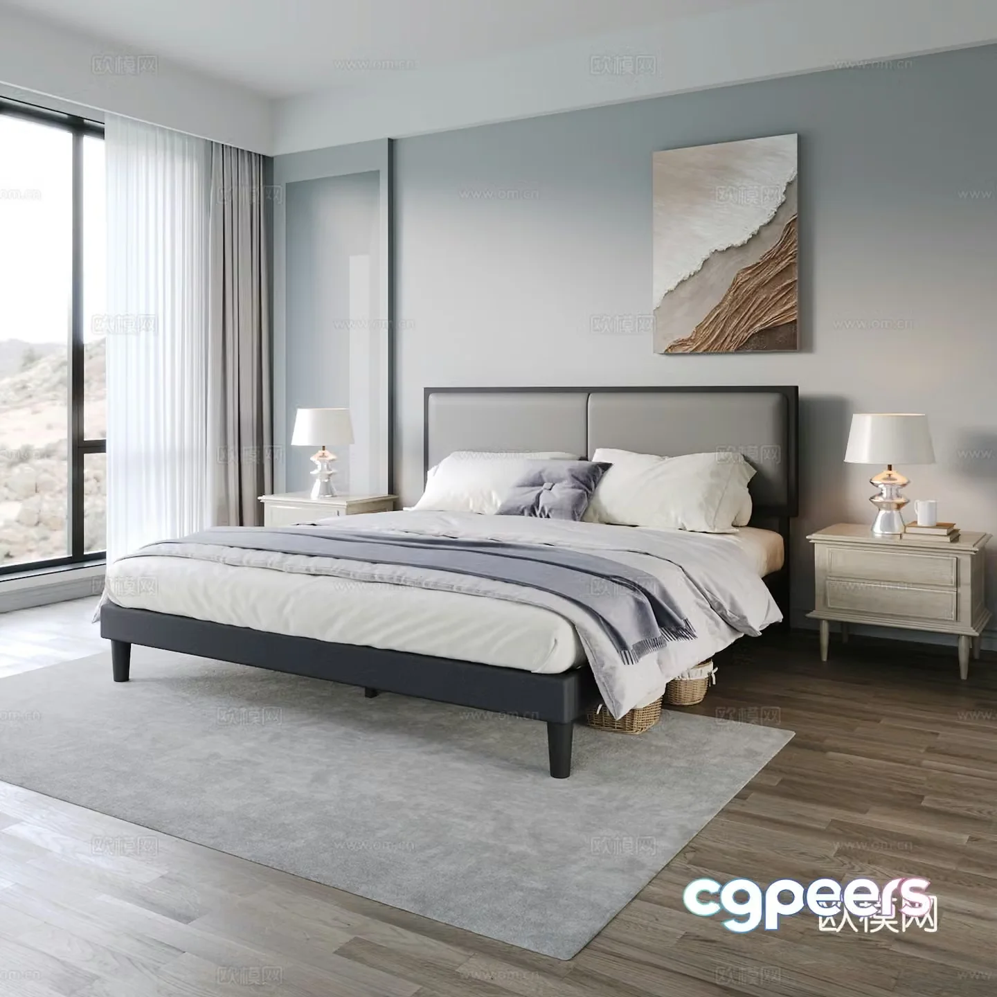 Modern bedding 3d model