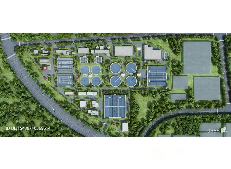 Aerial View Of A Sports Complex 3D Model – 6481 – VRAY Render