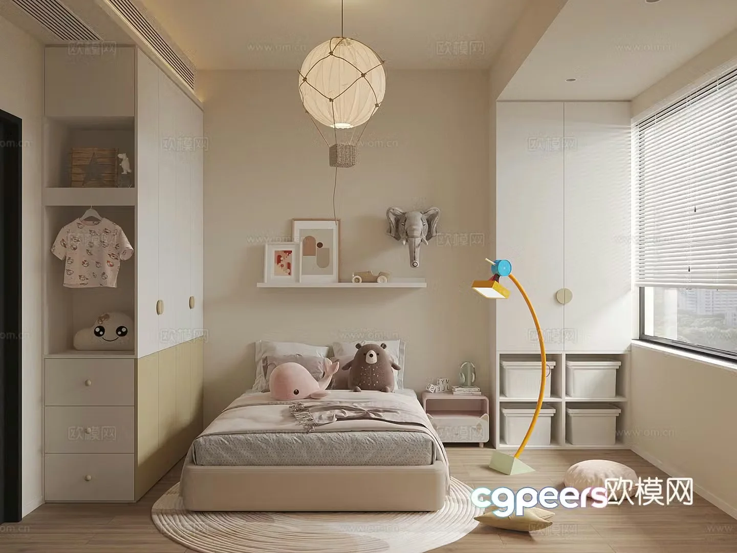 Modern children’s room Children’s bedroom Children’s master bedroom 3D model
