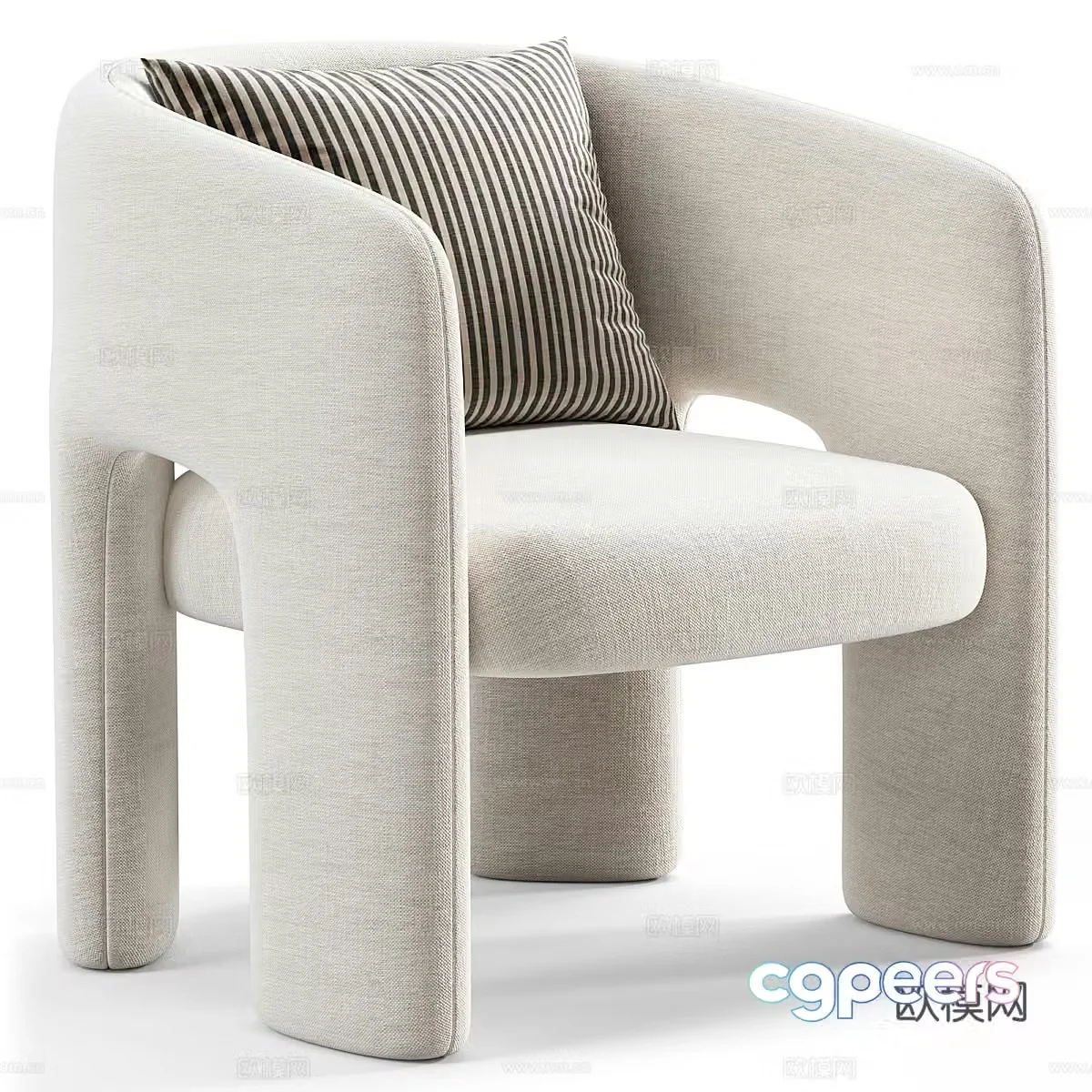 Modern Italian sofa chair 3d model