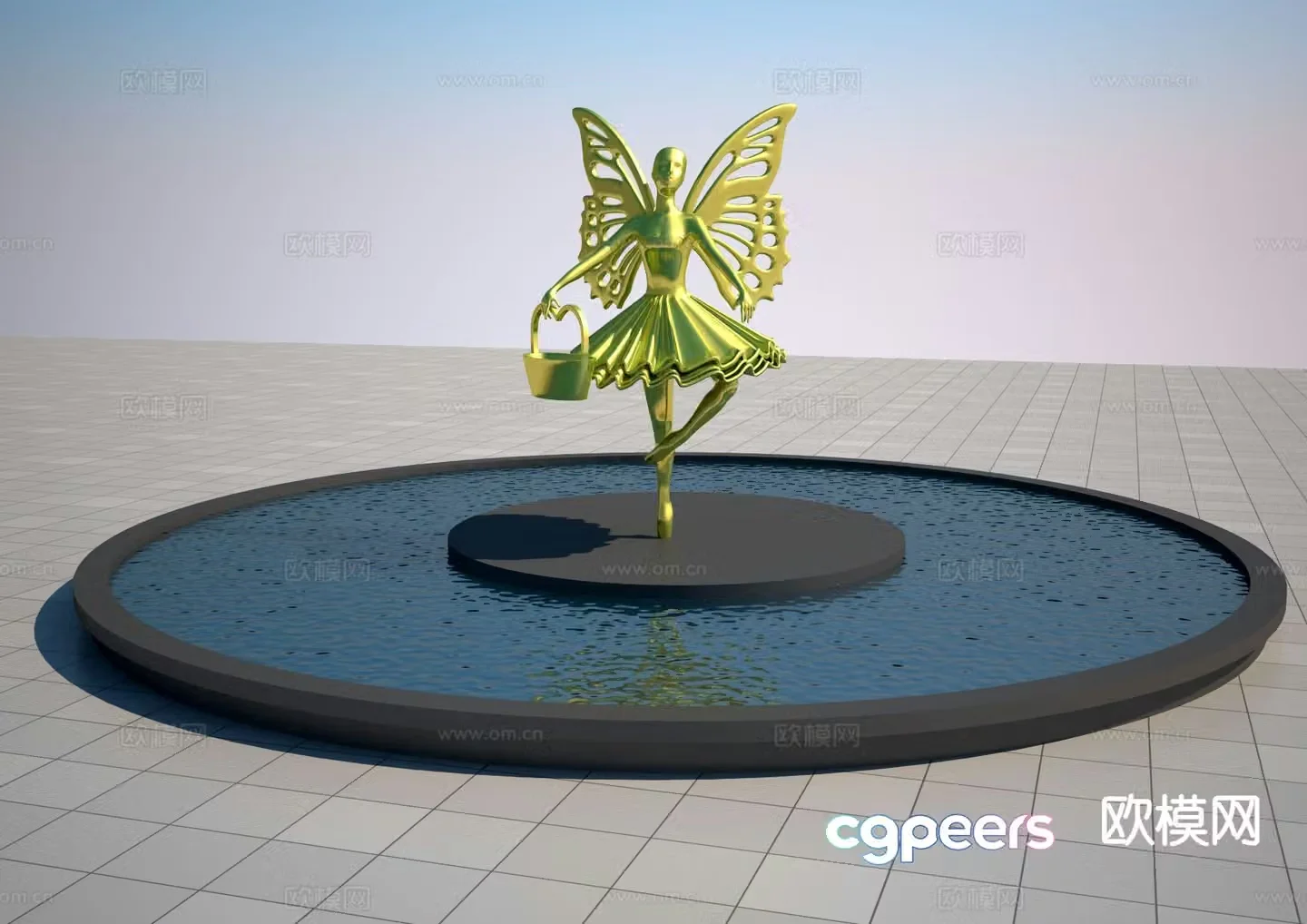 Simple ballet sculpture 3d model