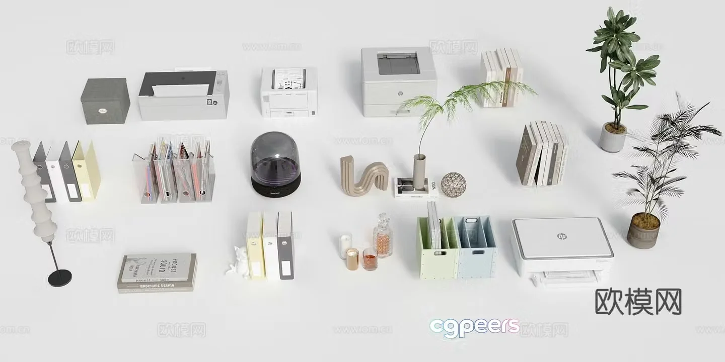Office supplies 3D model