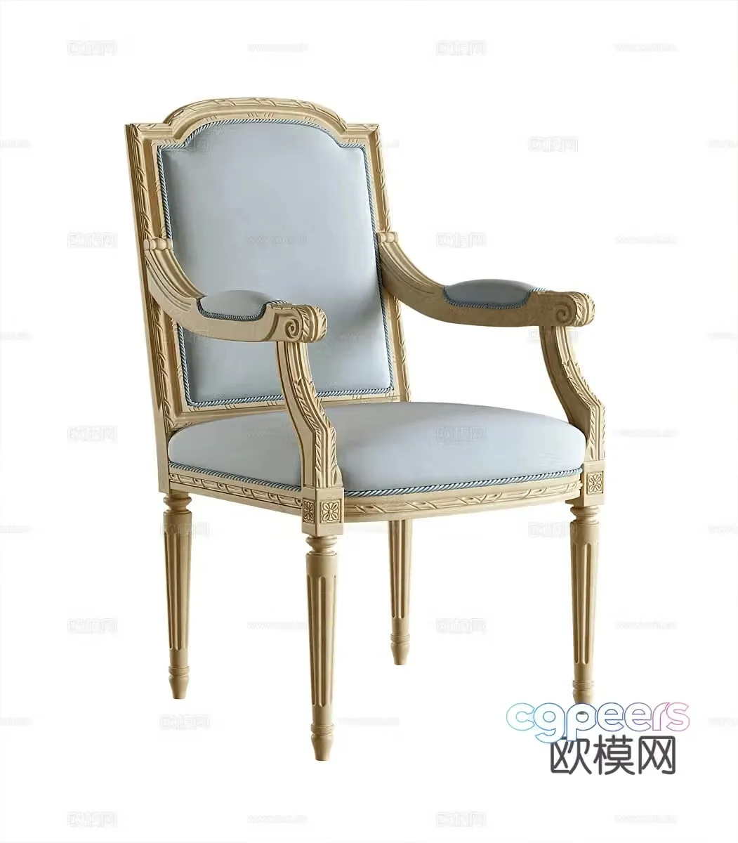 French armchair lounge chair 3d model