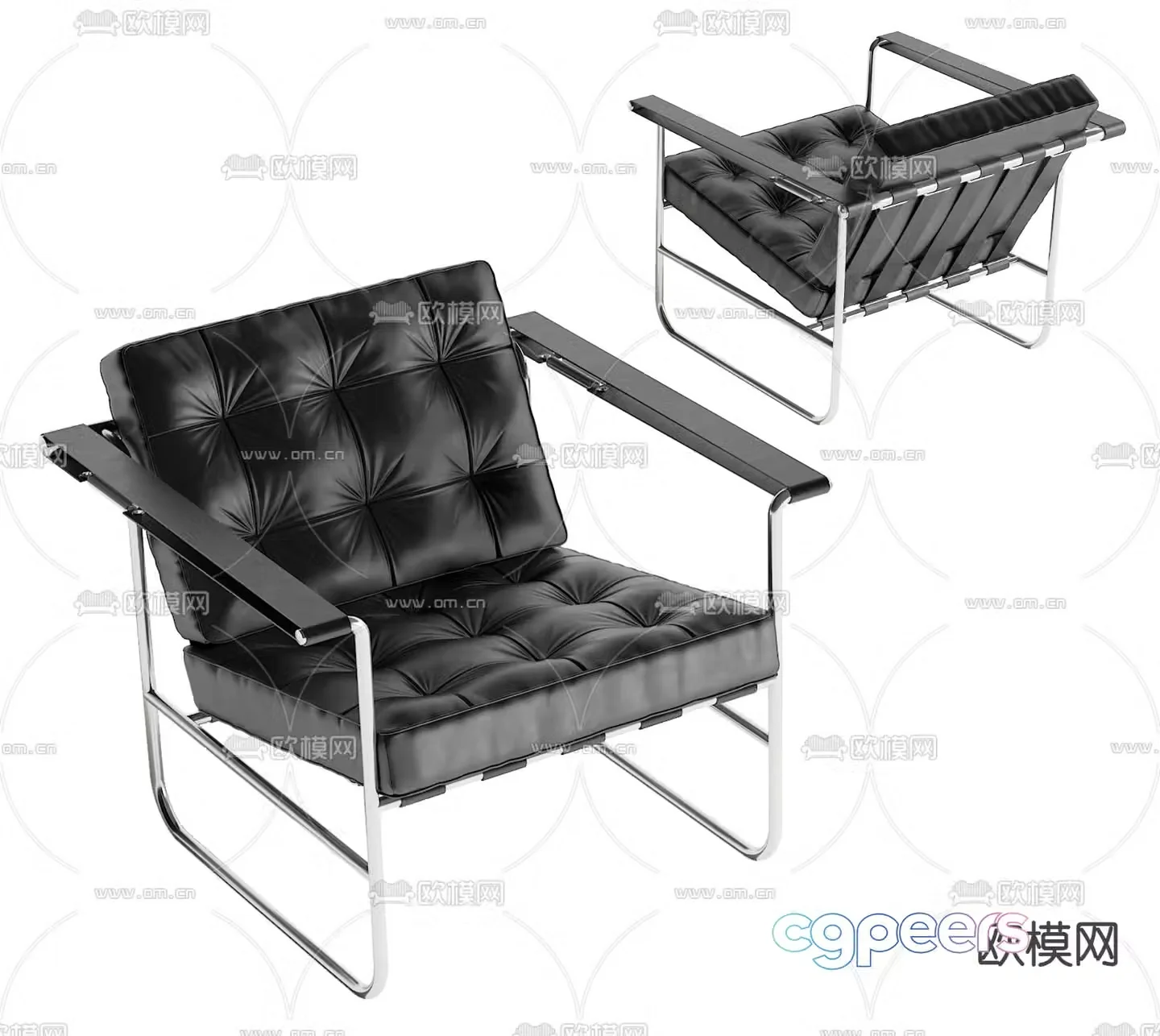 Modern chair leisure chair 3d model