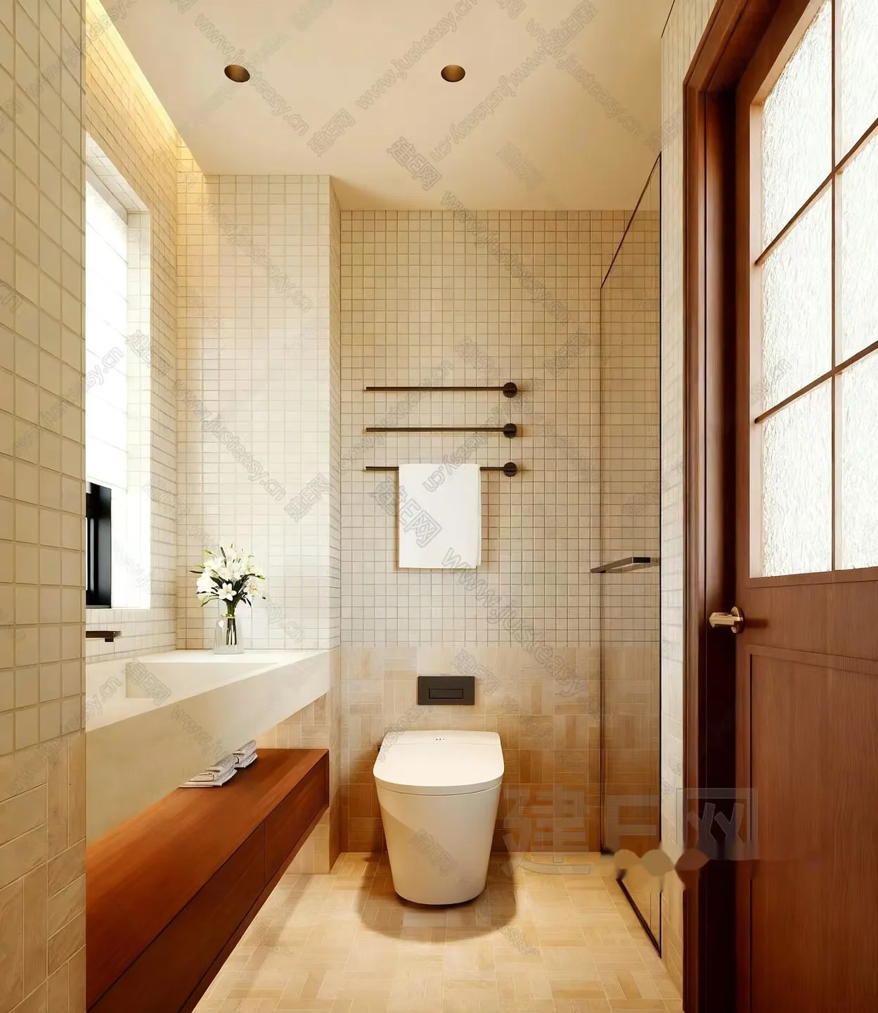 Modern Bathroom 3D Model – 4486 – CORONA Render