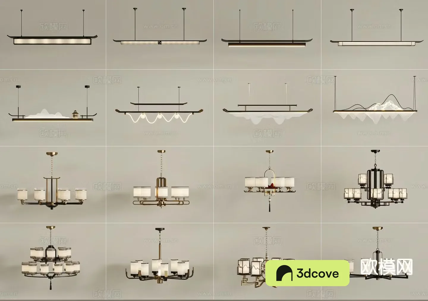 New Chinese style chandelier Zen chandelier living room chandelier
