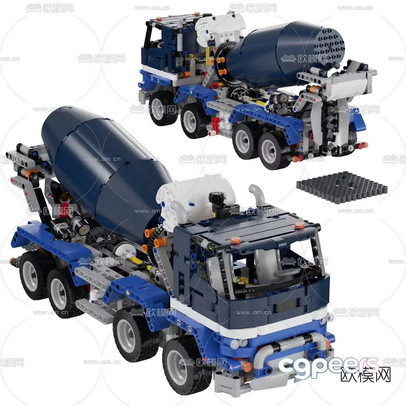 Modern toy engineering vehicle 3d model