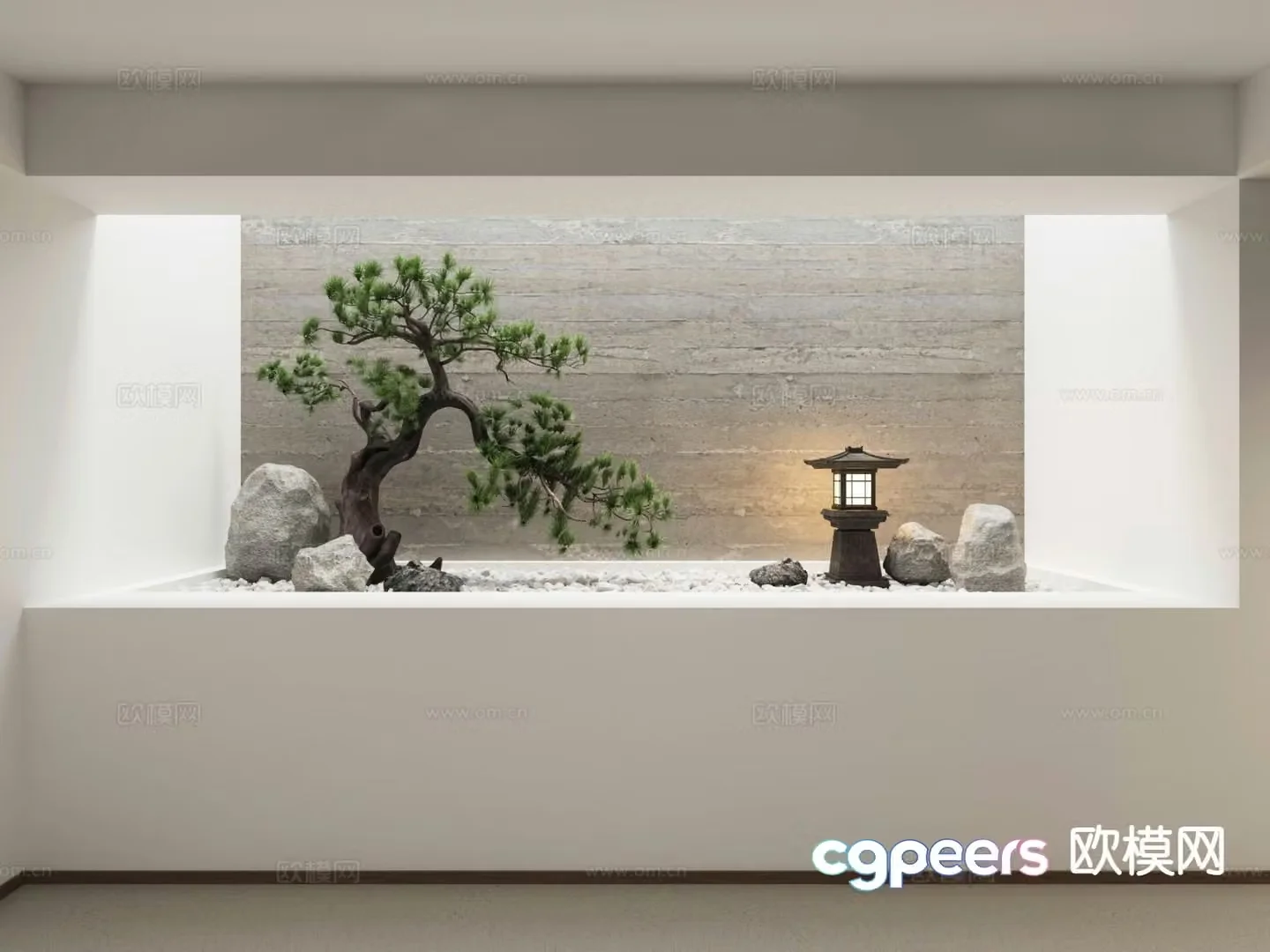 Indoor landscape plant landscaping 3d model