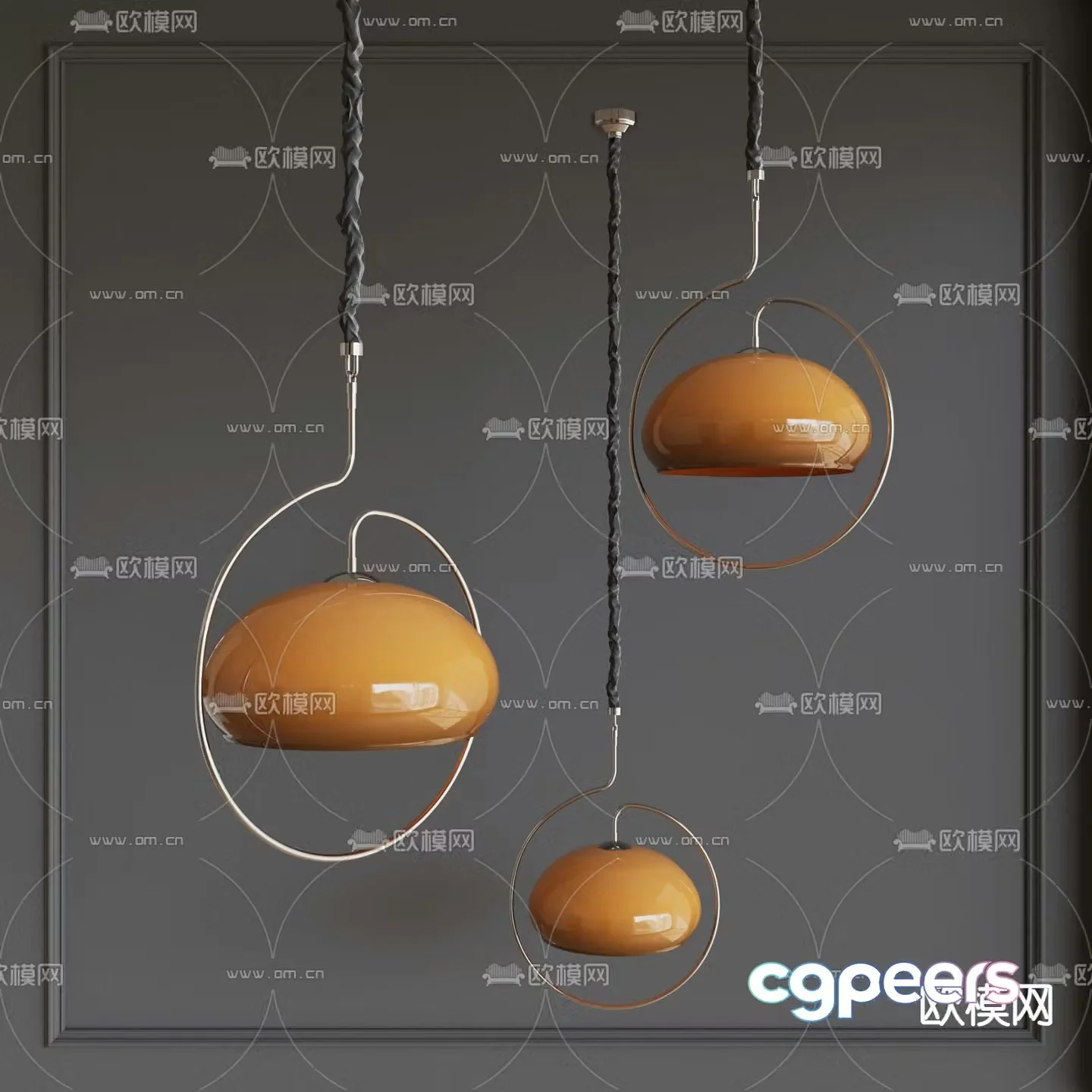 Bauhaus chandelier 3d model