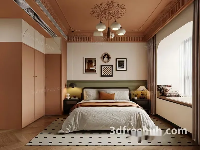 Cozy Bedroom 3D Model – 20196 – VRAY Render