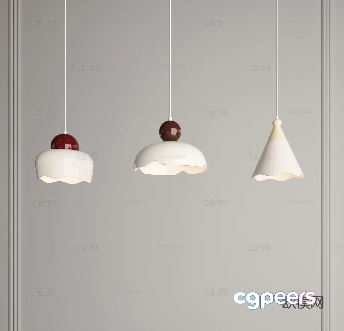 Middle-aged chandeliers cream-style chandeliers restaurant chandeliers Nordic chandeliers bedside chandeliers small chandeliers 3D model